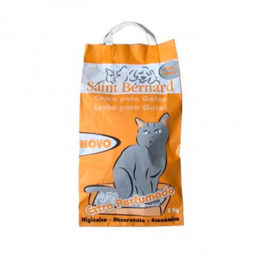 Areia Saint Bernard Extra Perfumado p/ gatos 5kg - Laranja