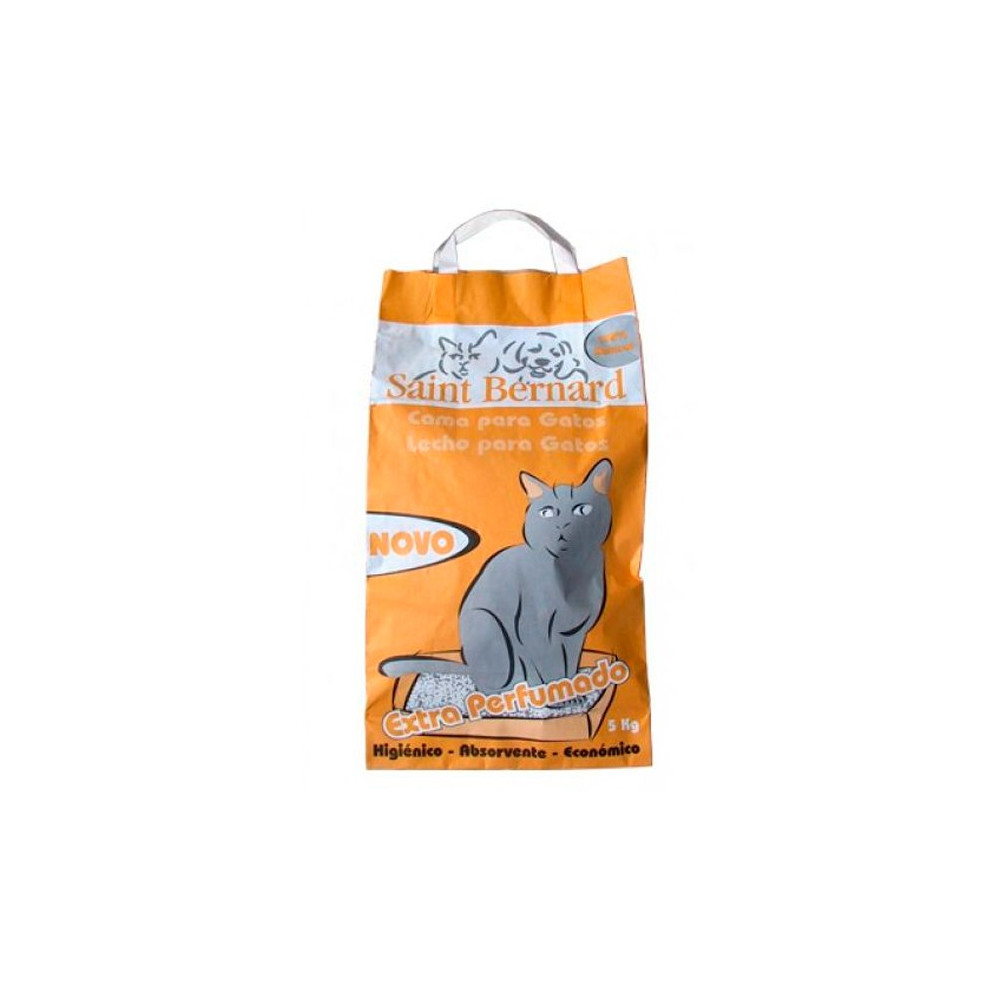 Areia Saint Bernard Extra Perfumado p/ gatos 5kg - Laranja