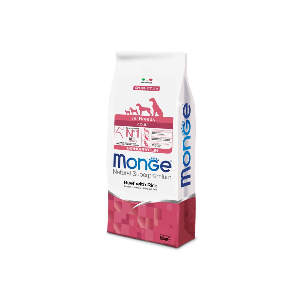 Monge Monoprotein Cão Adulto All Breeds Vaca e arroz