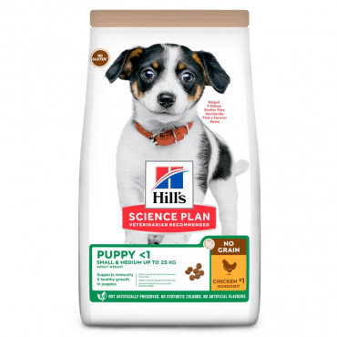 Hill's No Grain Cão Puppy Small & Medium - Frango