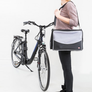 CESTO P/ BICICLETA 41x26x26 CM (PRETO/CINZENTO)