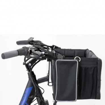 CESTO P/ BICICLETA 41x26x26 CM (PRETO/CINZENTO)