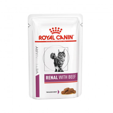 Ração para gato Royal Canin Wet Renal Beef