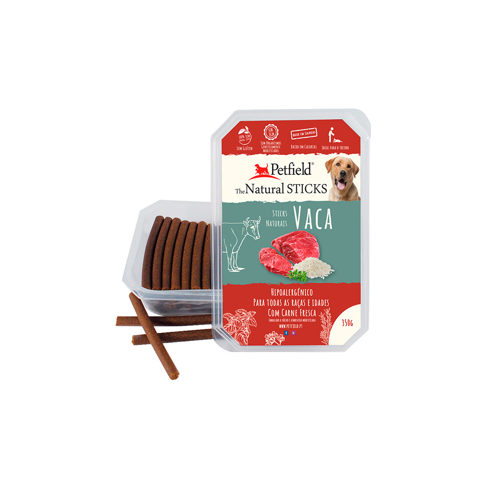 Petfield Natural Sticks para cão – Vaca