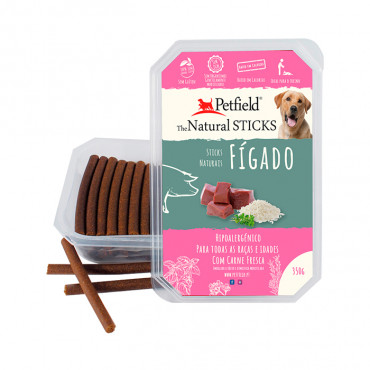 Petfield Natural Sticks para cão 350g – Fígado