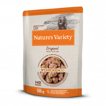 Nature's Variety Original Sem Cereais Húmido Cão Adulto Médio - Frango