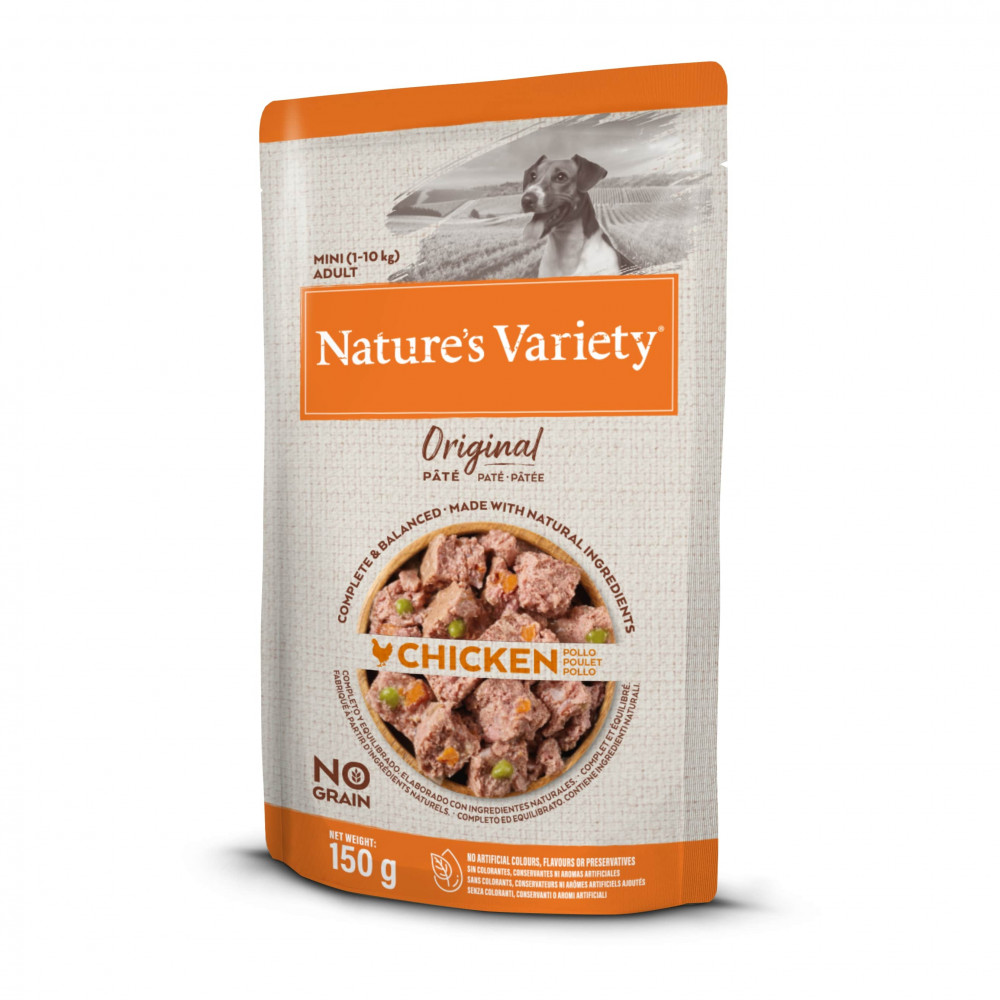 Nature's Variety Original Sem Cereais Húmido Cão Adulto Médio - Frango