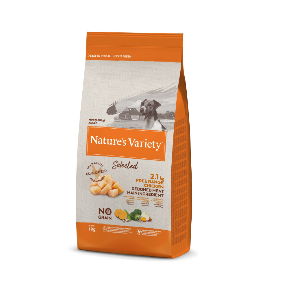 Nature's Variety Selected Sem Cereais Cão Adulto Mini - Frango