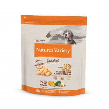 Nature's Variety Selected Sem Cereais Cão Junior - Frango