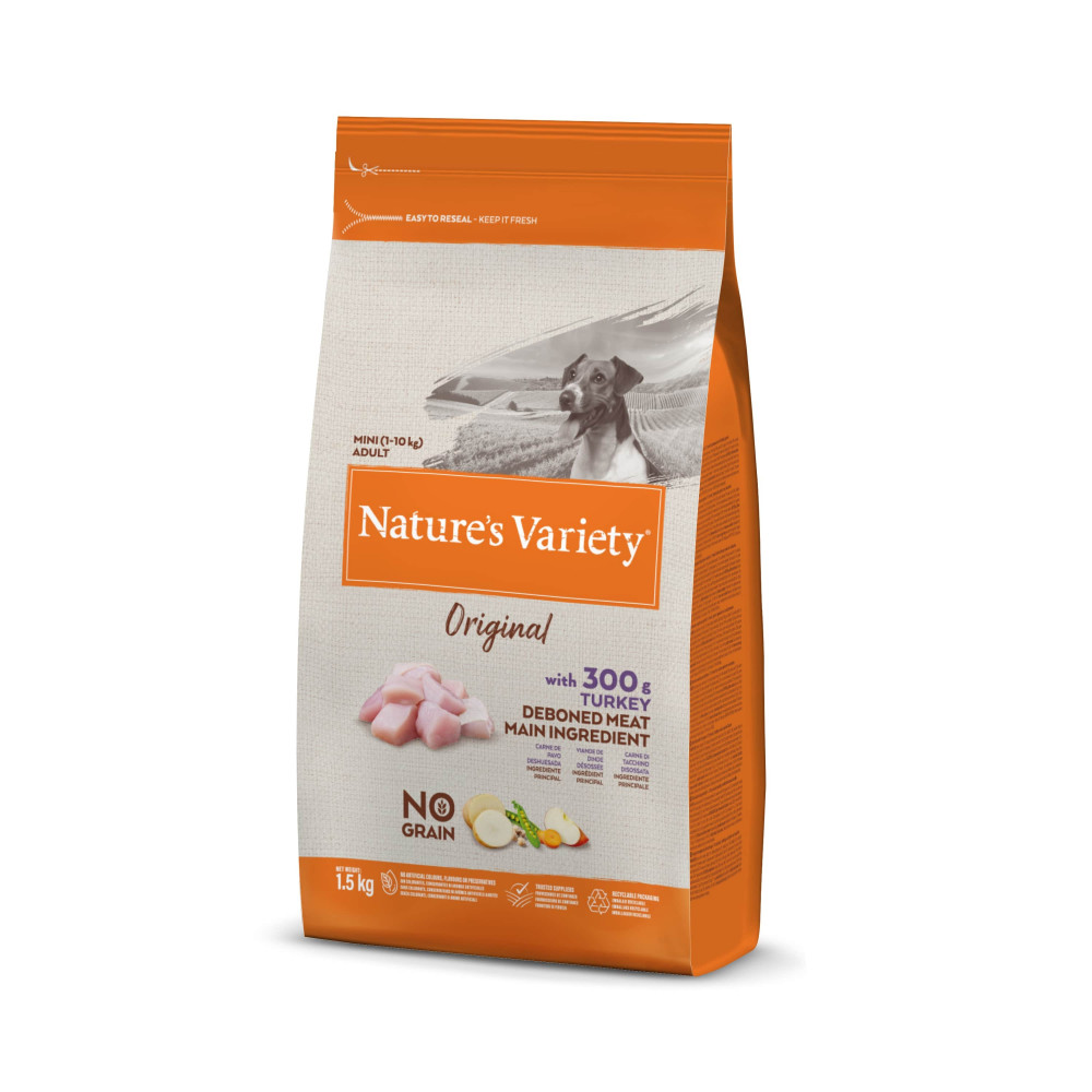 Nature's Variety Original Sem Cereais Cão Adulto Mini - Peru