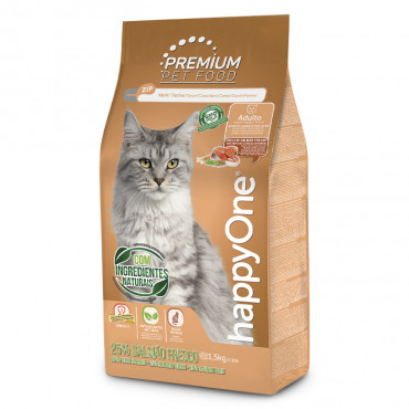 happyOne Premium Gato Adulto Salmão 1.5kg