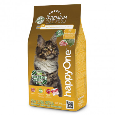 happyOne Premium Gato Esterilizado Carne Fresca 1.5kg