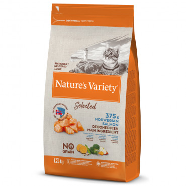 Nature's Variety Selected Sem Cereais Gato Adulto Esterilizado - Salmão da noruega