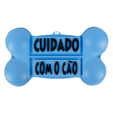 Placa "Cuidado com o cão"...